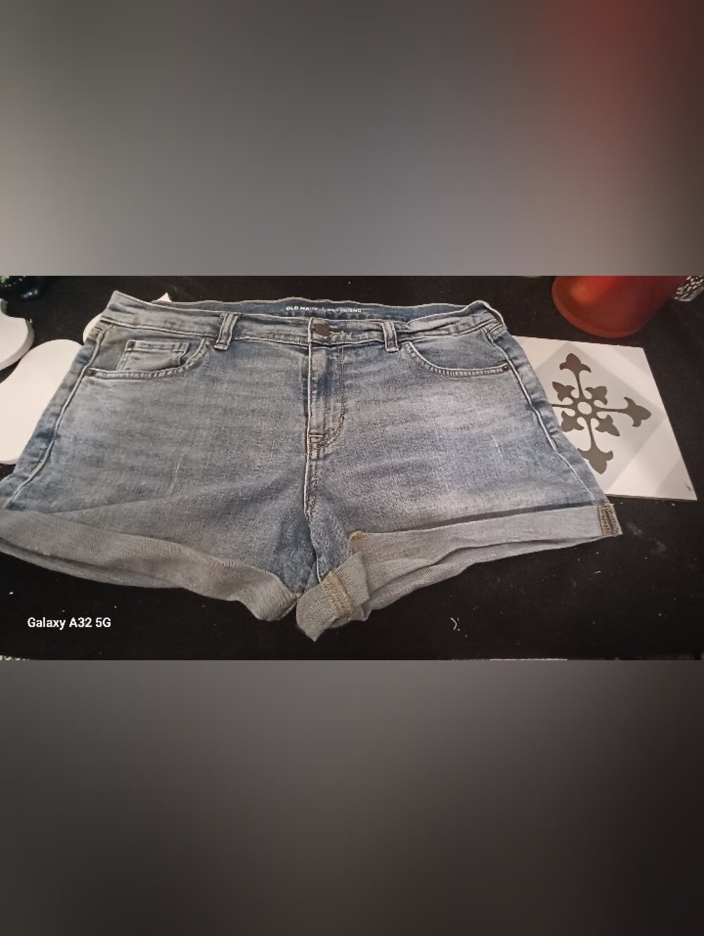 Old Navy Blue Denim Roll-Cuff Women's Jean Shorts